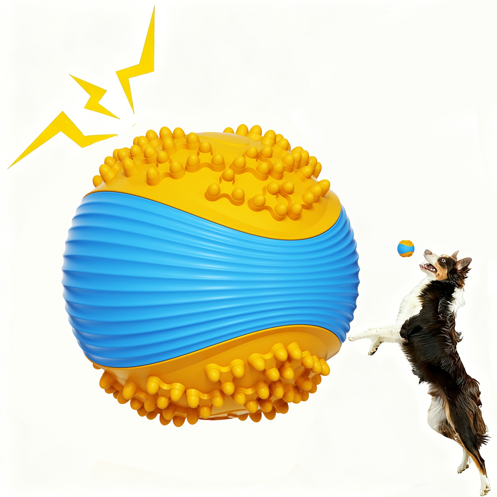 Indestructible Dog Chew Toy - Indestructible Dog Squeaky Ball Toy, Tough