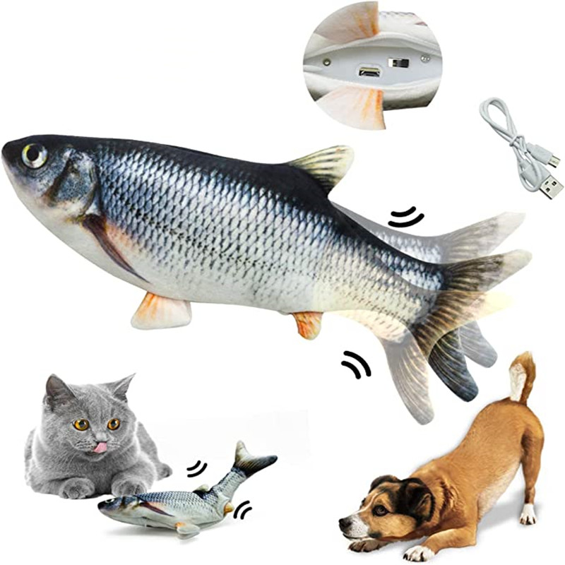 Electric Floppy Fish Dog Toy - Cat Toys Fish USB Charger Electric