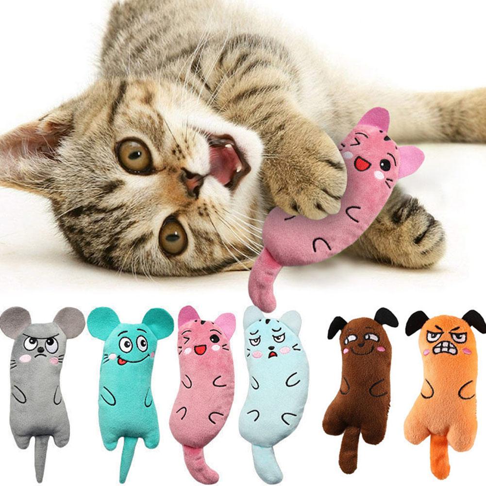 Catnip Interactive Plush Mouse - Cartoon Expression Cat Toys Plush Pet