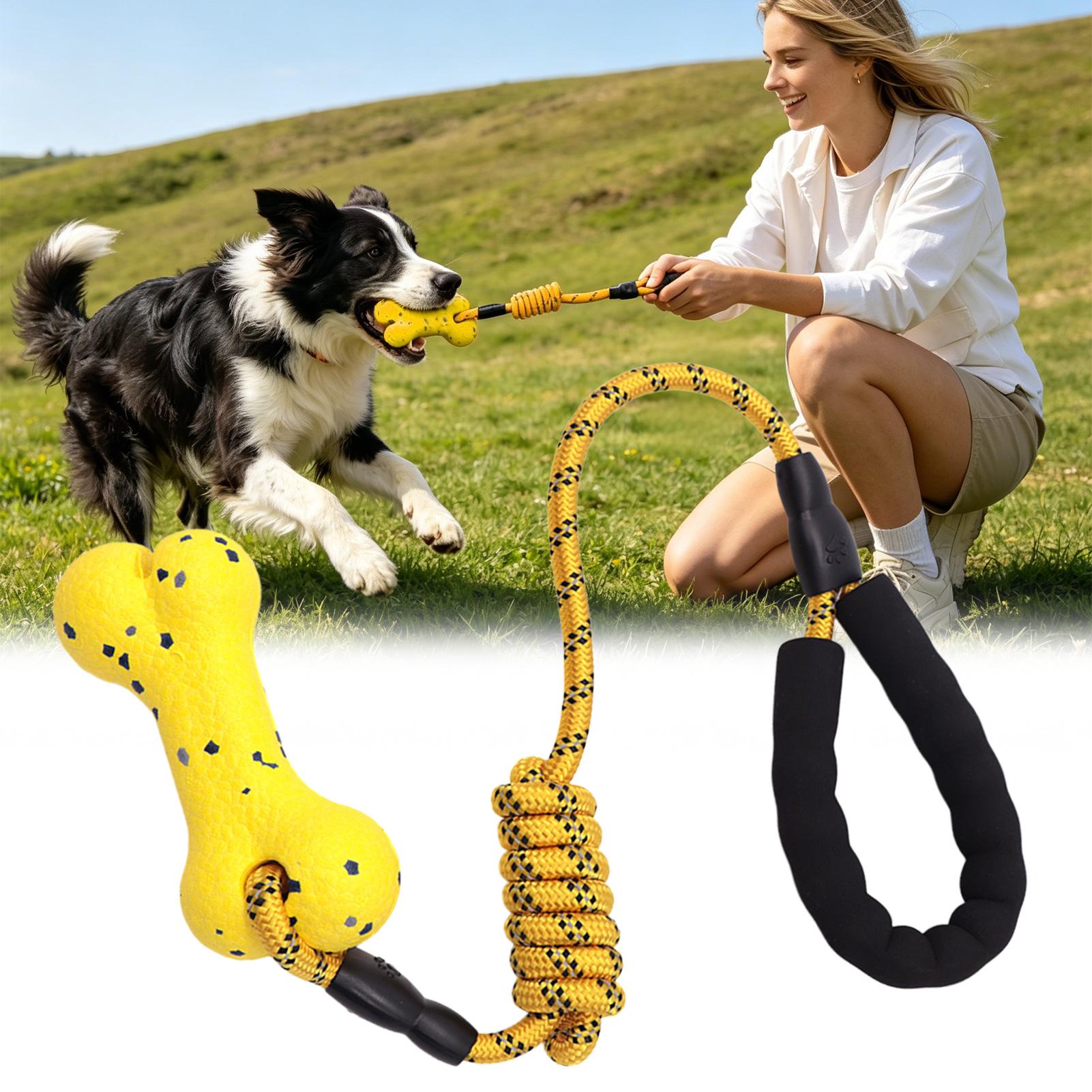 Dog Rope Toy Aggressive Chewers - Tug Of War Dog Toy Interactive