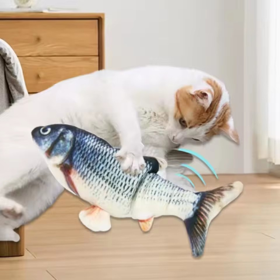 Cat Dog Toy Fish USB Charging  - đánh giá và giá Electric Floppy Fish Dog Toy