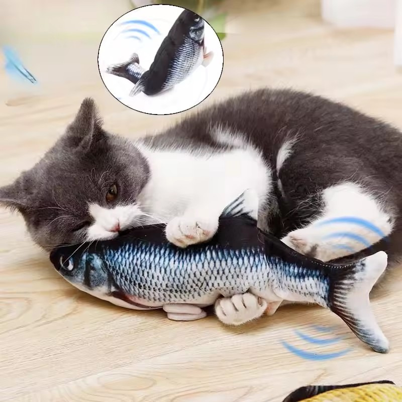 Cat Dog Toy Fish USB Charging  - đánh giá và giá Electric Floppy Fish Dog Toy