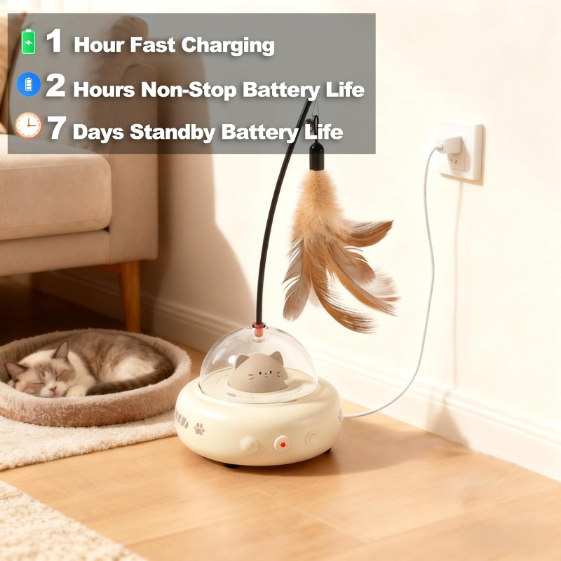 Low Noise 2 in 1 Rechargeable  - đánh giá và giá Laser Pointer Cat Toy Automatic