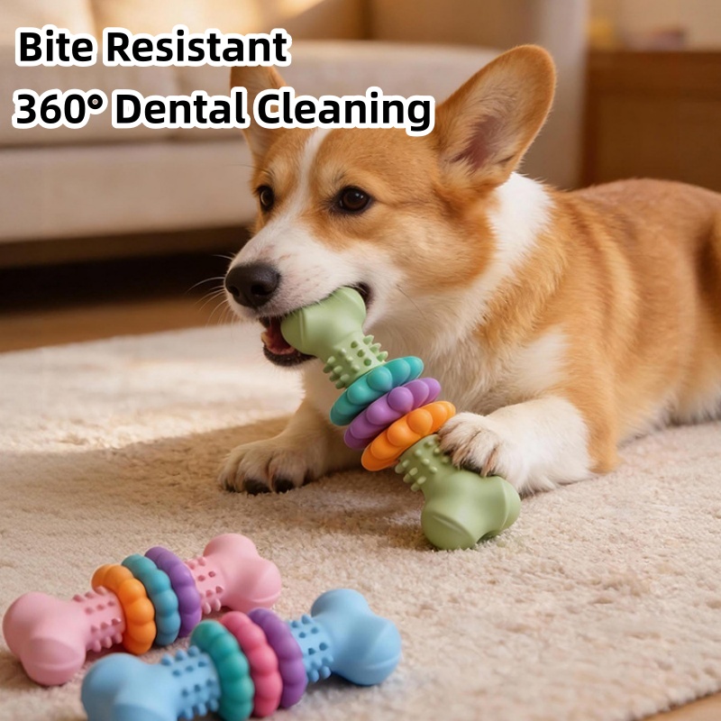 Durable TPR Dog Chew Toy Bone  - đánh giá và giá Teeth Cleaning Dog Chew Bone