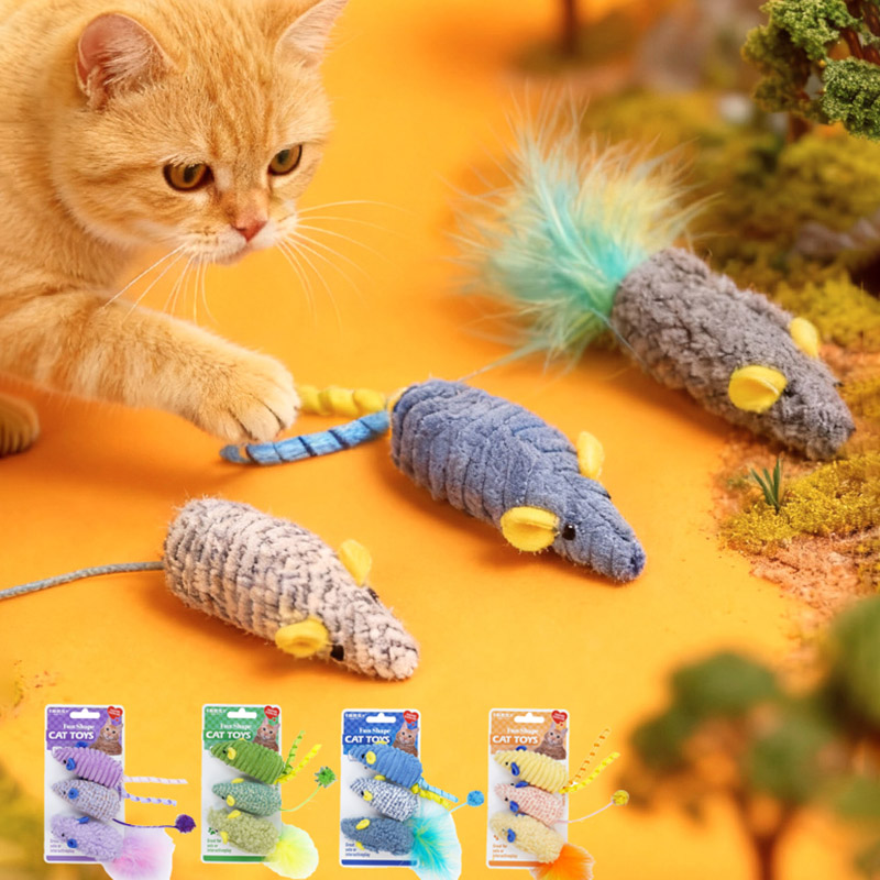 3pcs Realistic Mouse Plush Cat - đánh giá và giá Catnip Interactive Plush Mouse