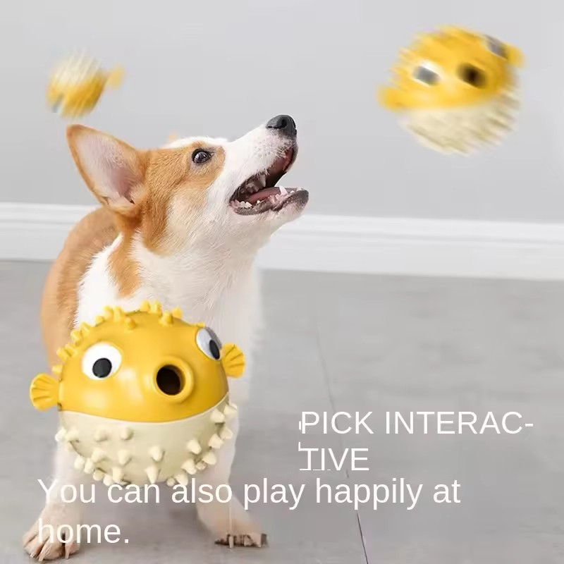 Bouncing Fish Dog Toy Built In - đánh giá và giá Rubber Treat Dispensing Dog Toy