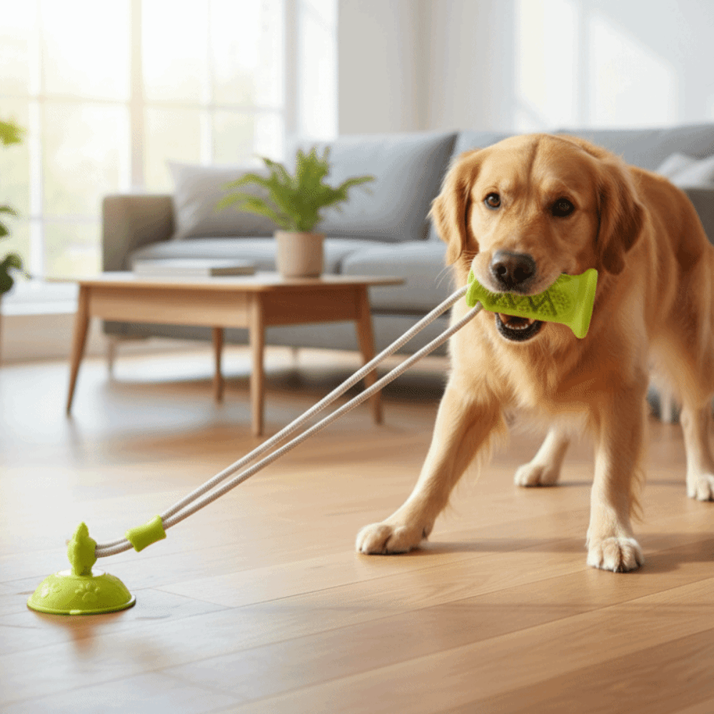 Bite-Resistant Dog Suction Cup - đánh giá và giá Suction Cup Dog Tug Toy