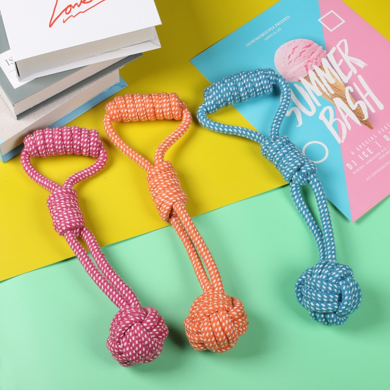 1PCS Knot Chew with Tennis Bal - đánh giá và giá Dog Rope Toy Aggressive Chewers