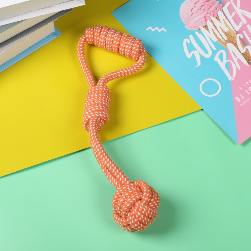1PCS Knot Chew with Tennis Bal - đánh giá và giá Dog Rope Toy Aggressive Chewers