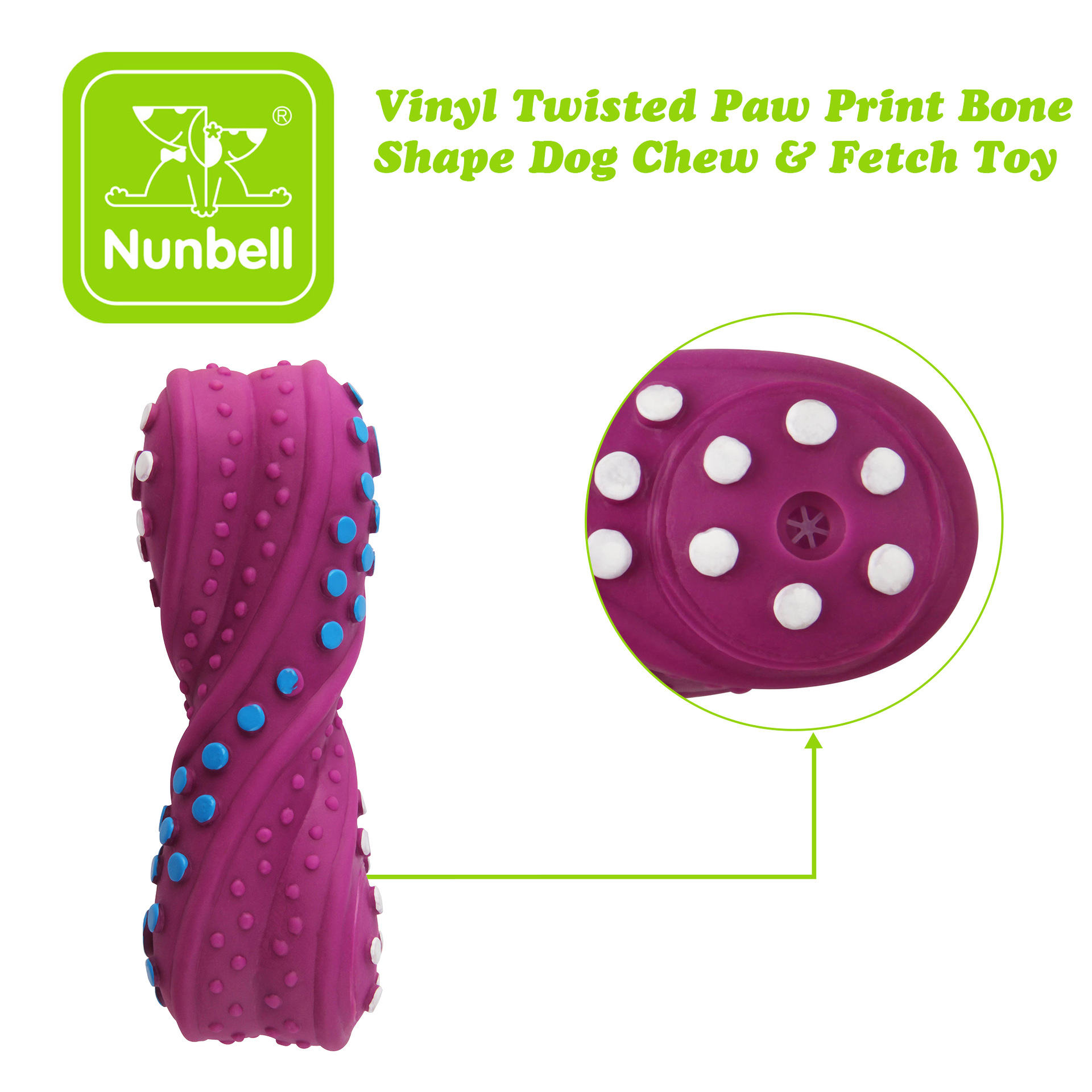 Pet Squeaky Dog Toy Flat Bone  - đánh giá và giá Teeth Cleaning Dog Chew Bone