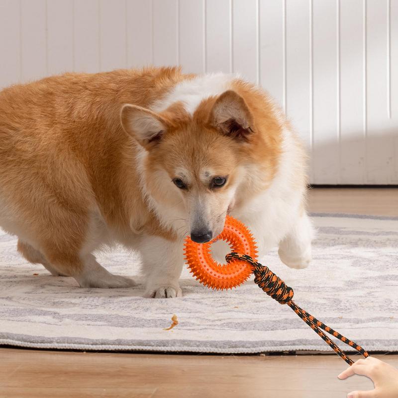 Squeaky Toys For Dogs Spiky Ri - đánh giá và giá Dog Rope Toy Aggressive Chewers
