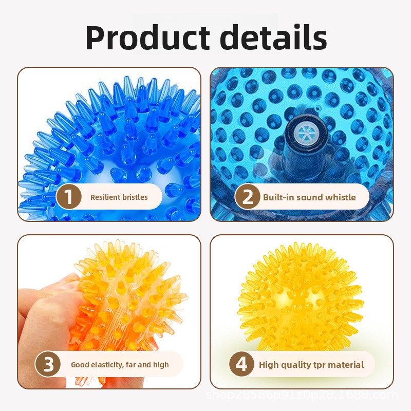 High-Elastic TPR Squeaky Spiky - đánh giá và giá Indestructible Dog Chew Toy