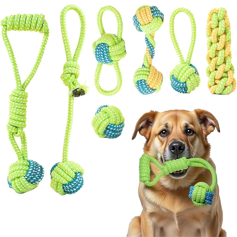 1/7 Pack Heavy Duty Dog Tug Ro - đánh giá và giá Dog Rope Toy Aggressive Chewers