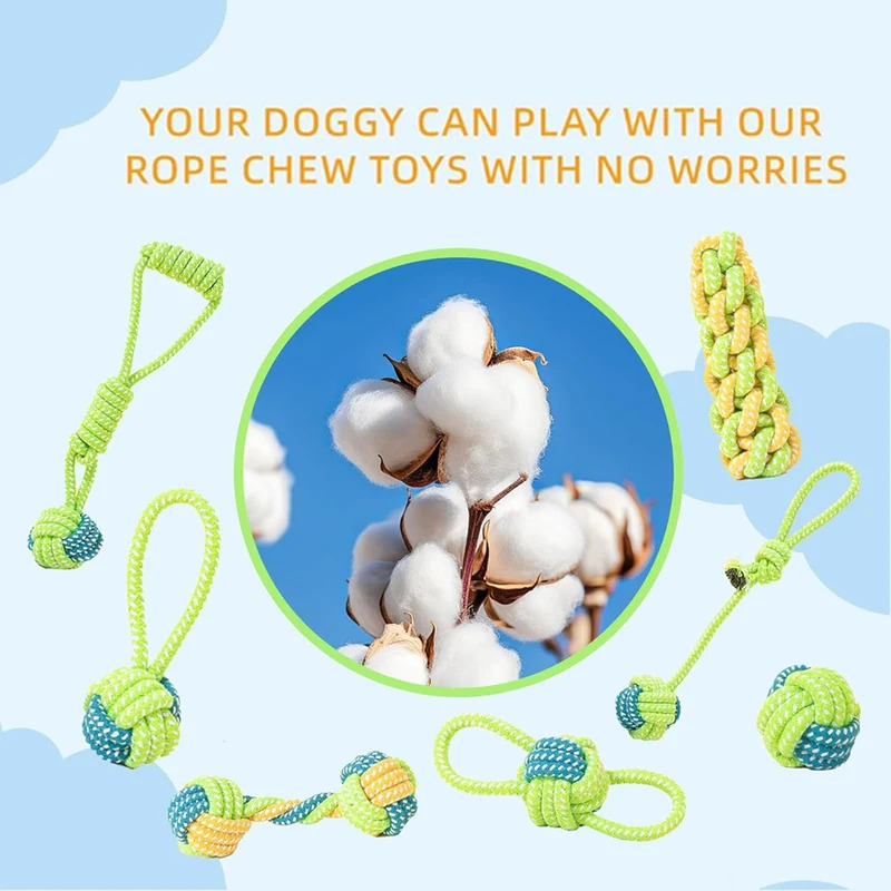 1/7 Pack Heavy Duty Dog Tug Ro - đánh giá và giá Dog Rope Toy Aggressive Chewers