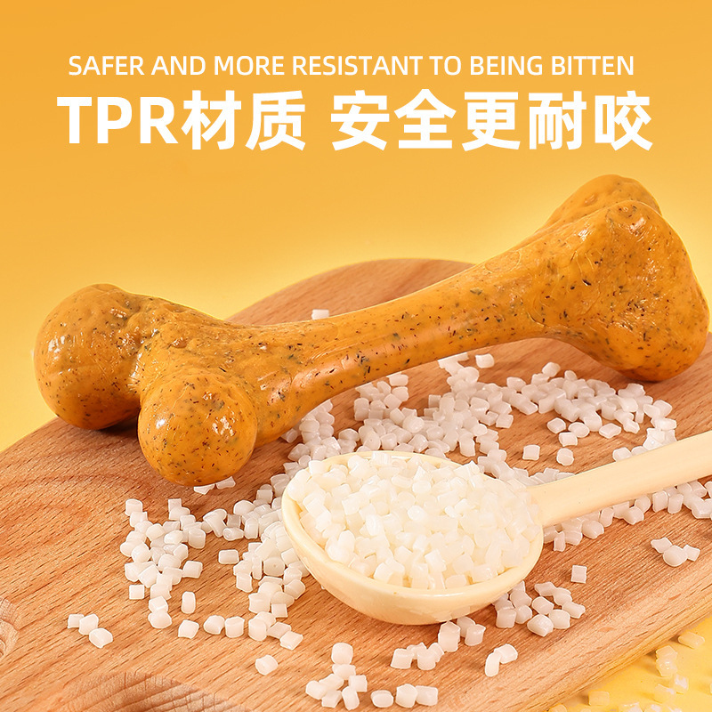 Dog ToyTPRDurable chew-resista - đánh giá và giá Teeth Cleaning Dog Chew Bone