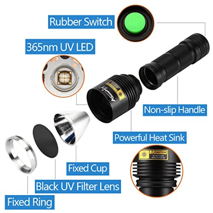 SV13 15W 365nm UV Flashlight R - đánh giá và giá Pet Beds
